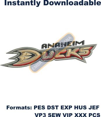 Anaheim Ducks logo embroidery design